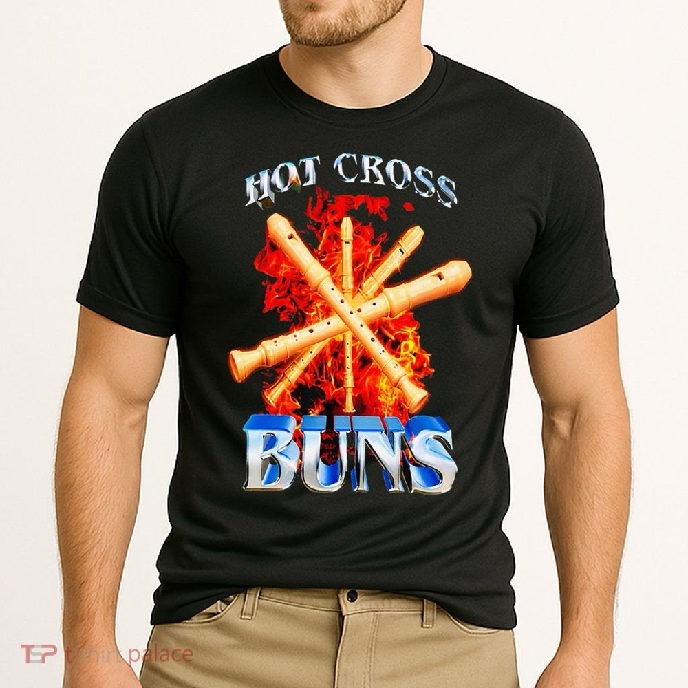 Port and Company Black 'Hot Cross Buns' Graphic Tee
